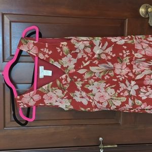 Floral silk sleeveless dress size 10